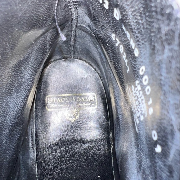 Stacy Adams Madison Cap Toe Black Leather Lace Boots Size 13 - Picture 13 of 15
